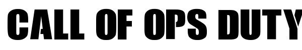 Call of Ops Duty font preview